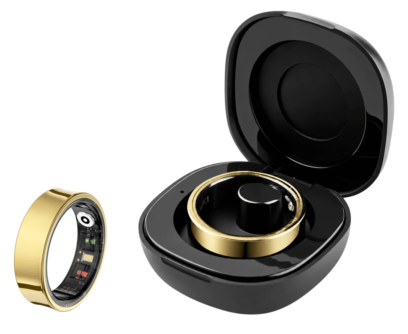 Geep Ring in Gold with portable charging case